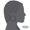 Black Clip On Hoop Earrings - Brass Spring Hoops for Non-Pierced Ears