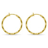 Gold Clip On Hoop Earrings - Gold-Tone Brass Spring Hoops for Non-Pierced Ears