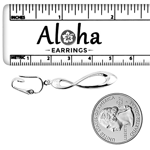 Silver Chain Mail Clip On Earrings For Women, They Look Pierced, Don't Pinch & Won't Fall Off, Hypoallergenic & Lightweight