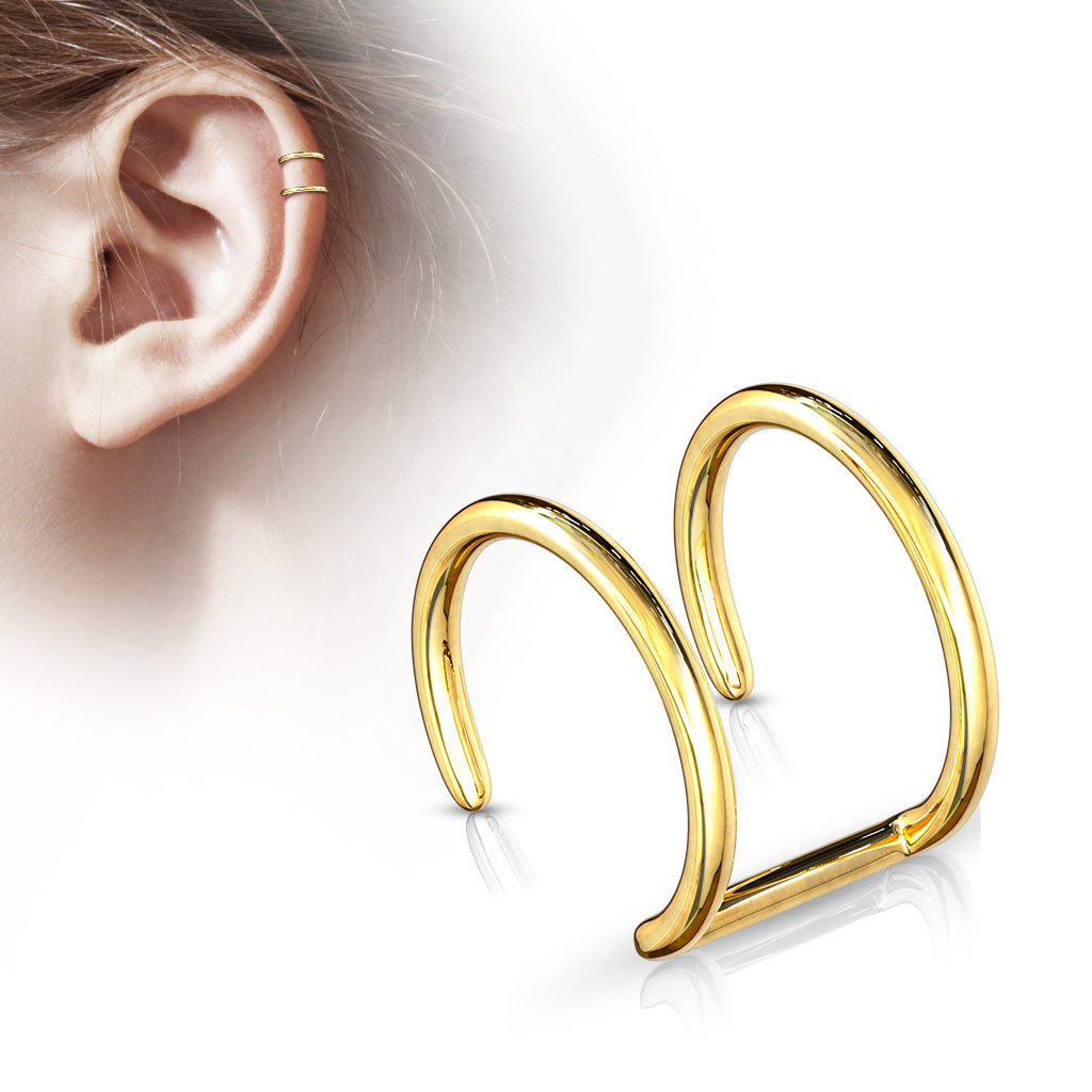 Double Hoop Non-Piercing Cuff