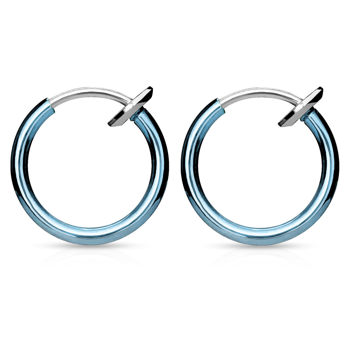 Mini Clip On Spring Hoop Earrings for Non-Pierced Ears