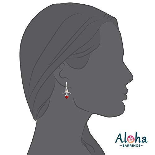 Aloha Earrings Christmas Clip-on Earrings for Women- Sparkle Snowflake, Red Candy Cane, Santa, Angel, Reindeer, Glitter, Red Holiday, Green Christmas Trees