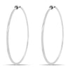 Silver Clip On Hoop Earrings - Silver-Tone Brass Spring Hoops for Non-Pierced Ears