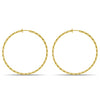 Gold Clip On Hoop Earrings - Gold-Tone Brass Spring Hoops for Non-Pierced Ears