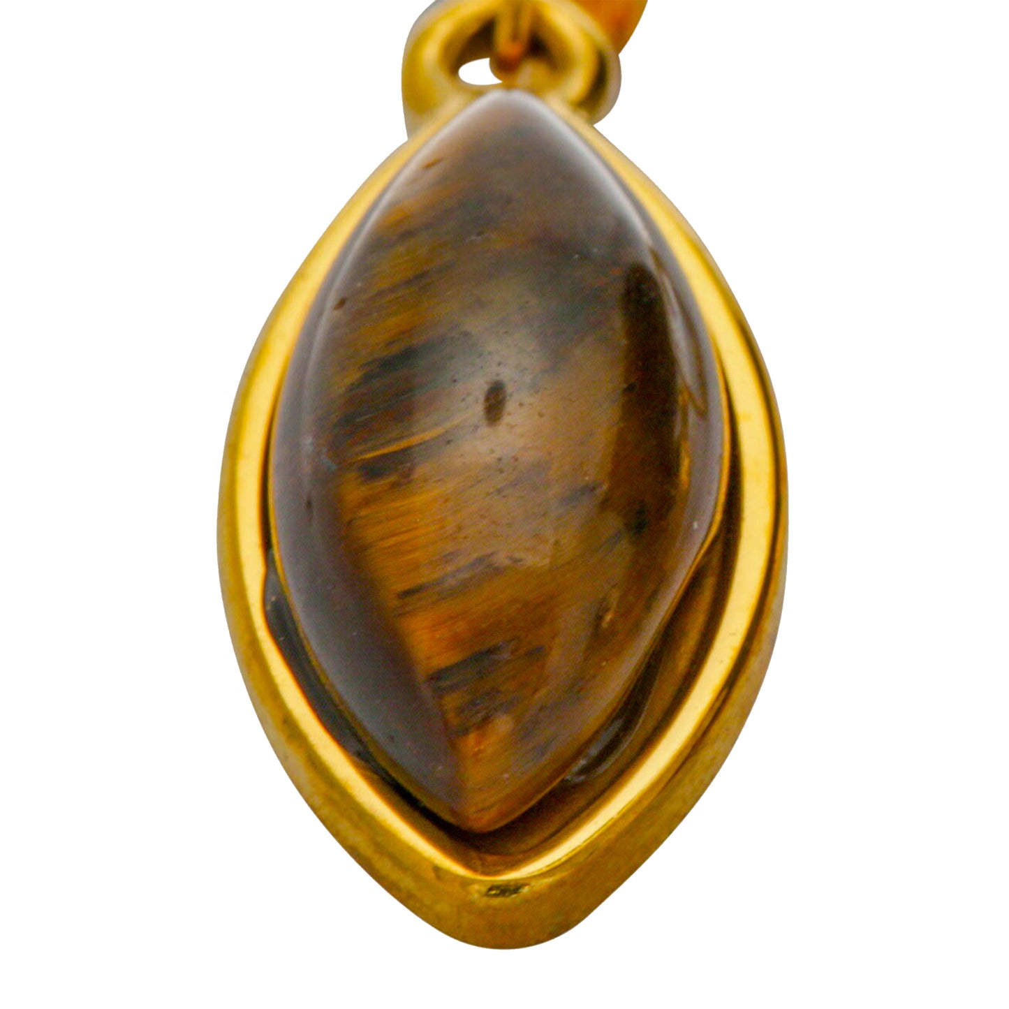 Gold Marquise Shaped Clip On Dangling Earrings