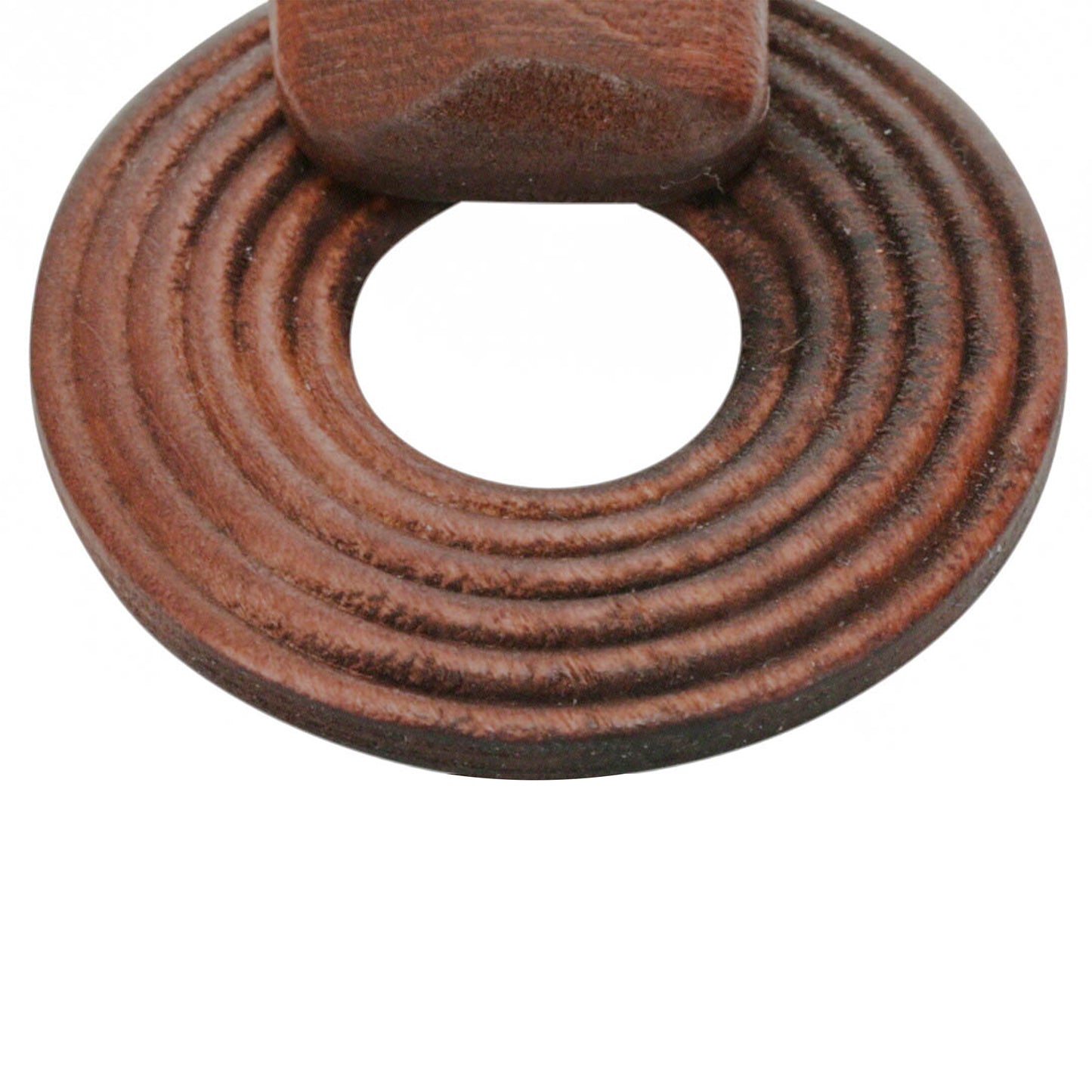 Wooden Circle Screw Back Clip On Statement Earrings