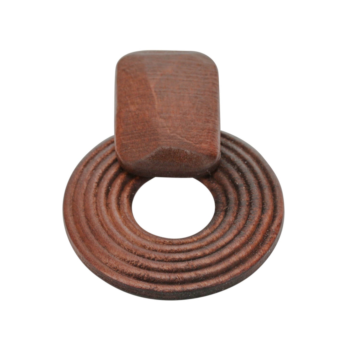 Wooden Circle Screw Back Clip On Statement Earrings