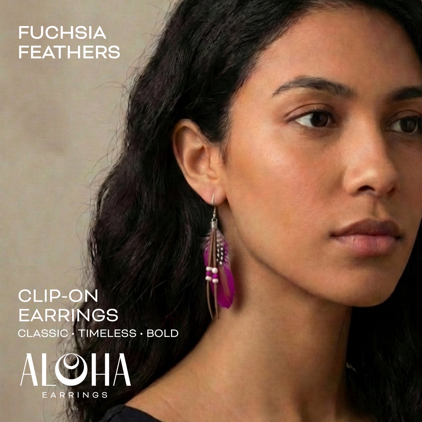 Bohemian Long Feather Clip On Dangling Earrings