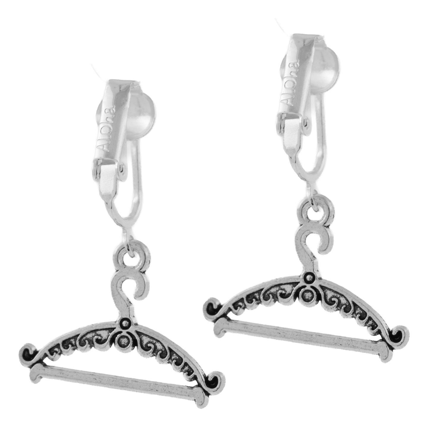 Silver Hangers Clip On Dangling Earrings