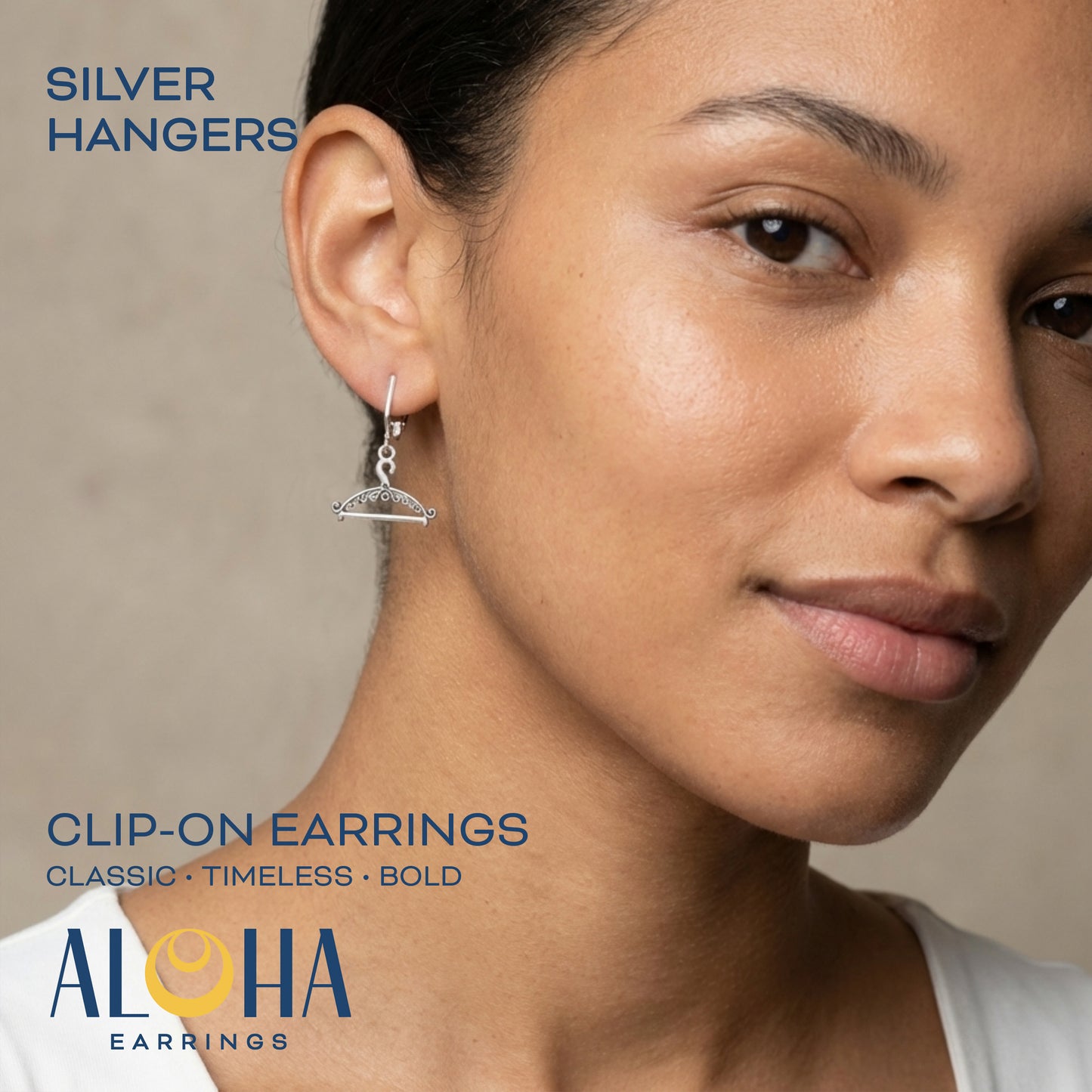 Silver Hangers Clip On Dangling Earrings