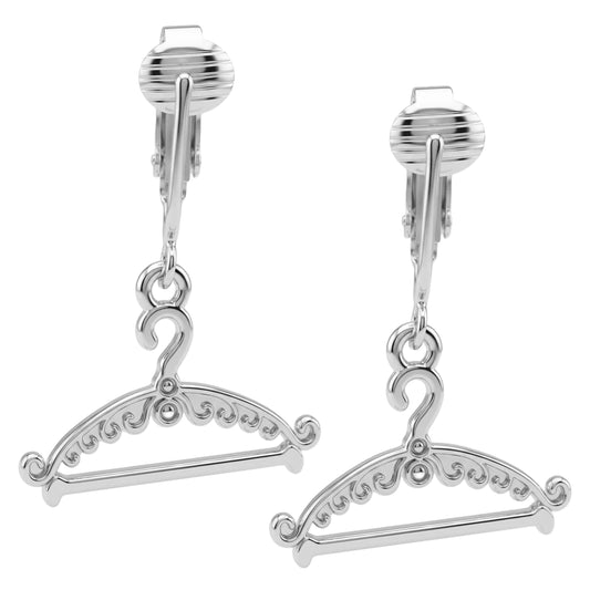 Silver Hangers Clip On Dangling Earrings