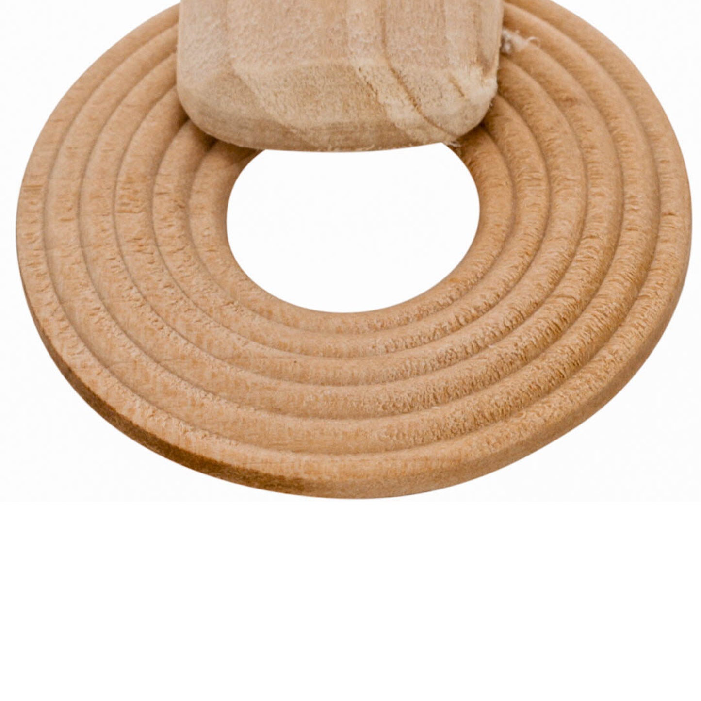 Wooden Circle Screw Back Clip On Statement Earrings