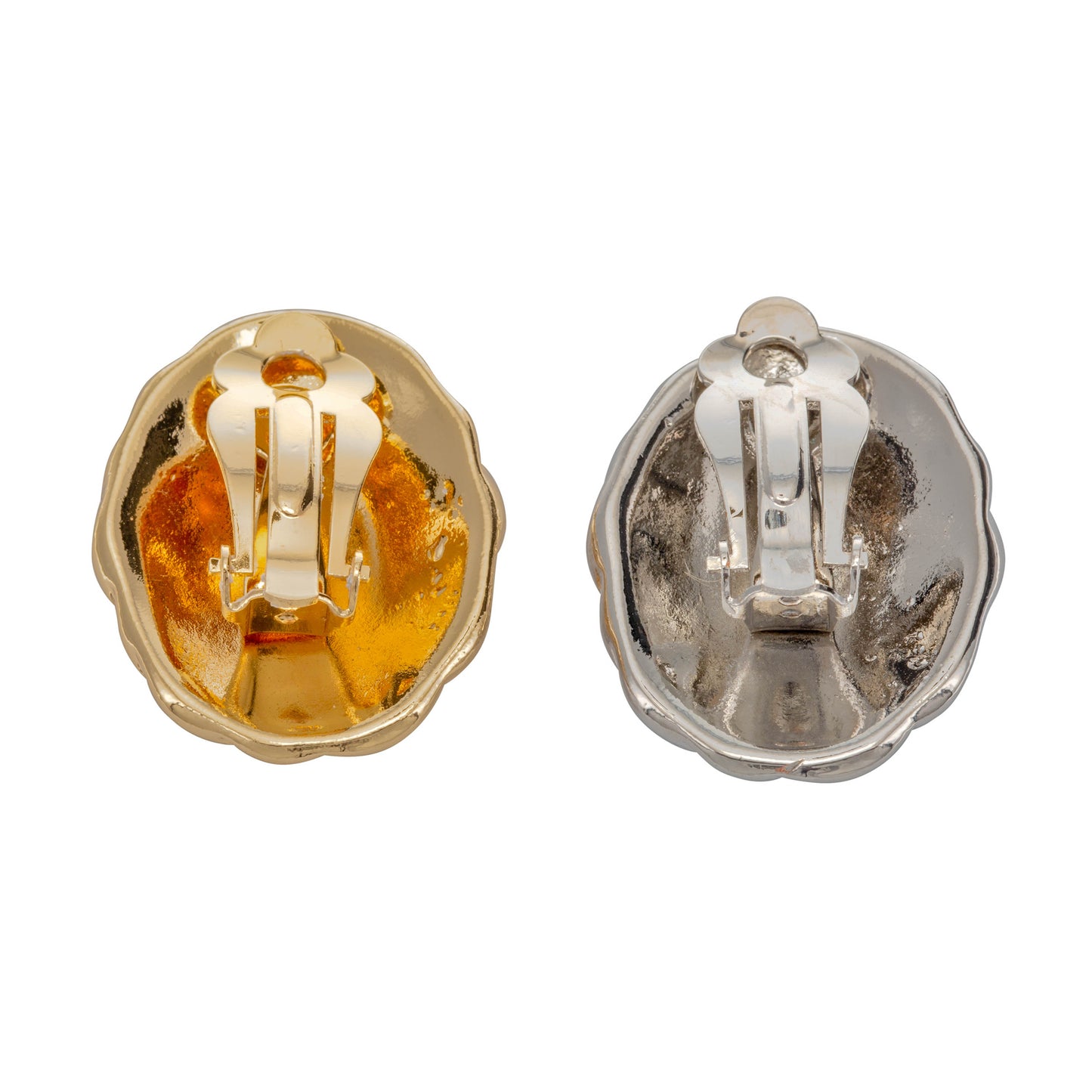 Vintage-Inspired Oval Simulated Pearl Clip On Stud Earrings
