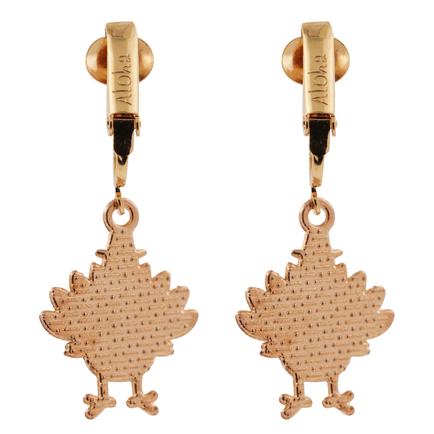 Turkey Gold Clip On Dangling Earrings