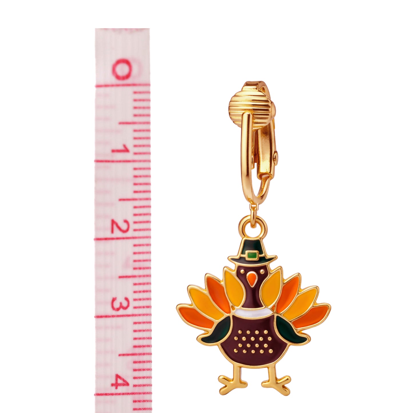 Turkey Gold Clip On Dangling Earrings