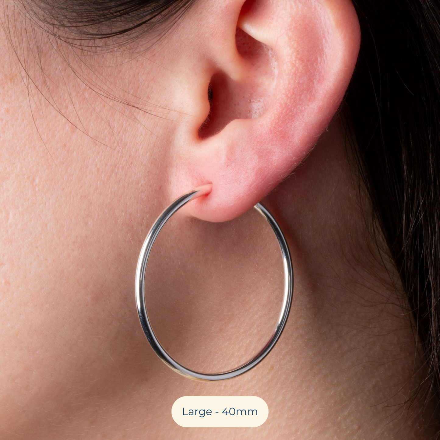 Blue Spring Clip On Hoop Earrings