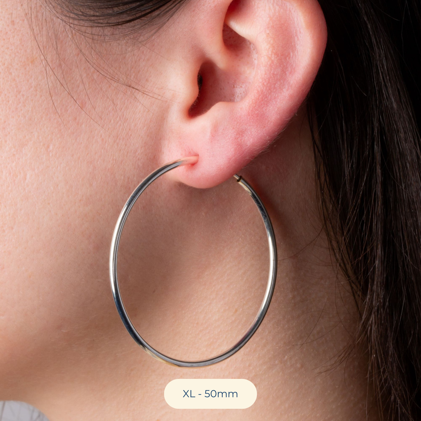 Blue Spring Clip On Hoop Earrings