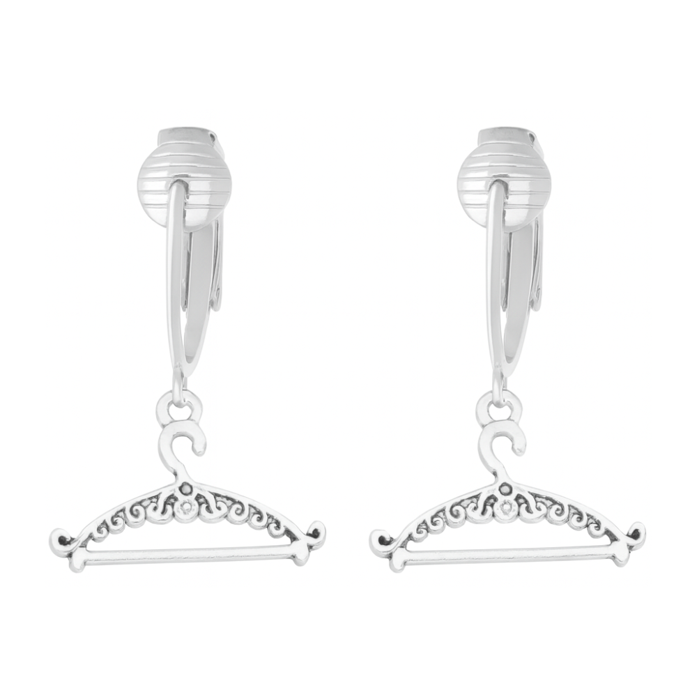 Silver Hangers Clip On Dangling Earrings