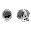 Round Halo Crystal Clip On Stud Earrings