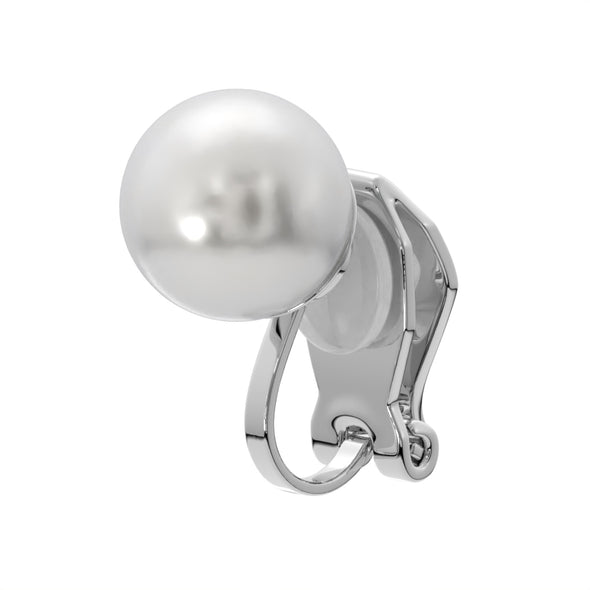 Simulated Freshwater Pearl Clip On Stud Earrings
