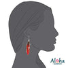 Aloha Earrings-Clip On Real Feather Earrings-Dangle Clip On Earrings Tassel Long Clip Earrings Bohemian